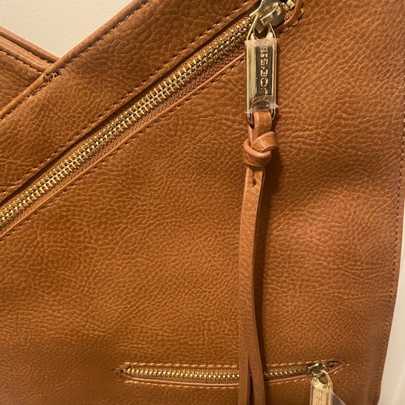 ❌❌ SOLD ❌❌ Joe's Jeans Faux Leather Rust Brown Crossbody Messenger Bag Purse - Picture 3 of 16
